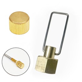 RecDec 2 Pack Propane Tank Cap Non Leaking Brass Sealing Screw Threaded Valve Cover Caps with Tightening Grip for Gas Cylinders Propane Bottles Refill 1lb Tanks Outdoor Camping Stove Hose