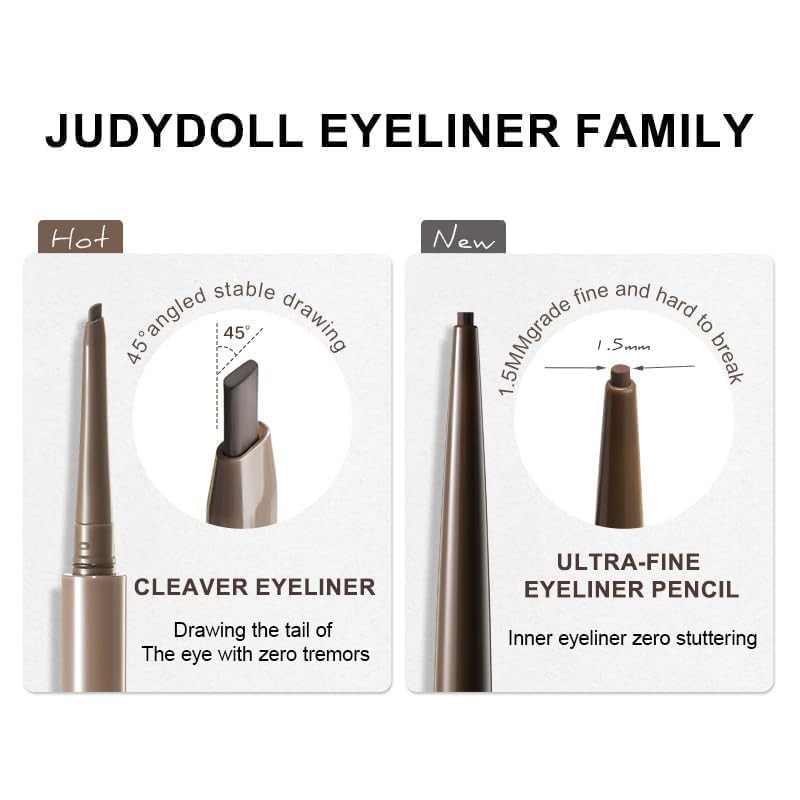 JUDYDOLL Ultrafine Gel Eyeliner Penci - Brown Eyeliner, Fine Lining