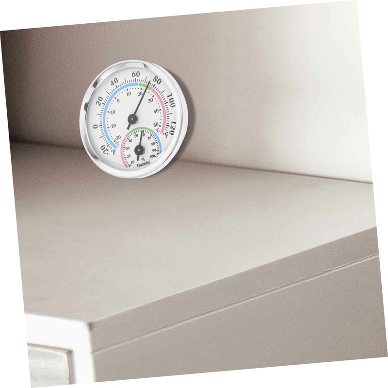 Kisangel Precision Mini Hygrometer Aluminum Alloy Body Dual Temperature Humidity