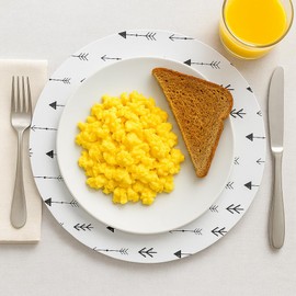 Koyal Wholesale 13-Inch Abstract Charger Plates Set of 4 for Weddings Birthday Party Baby Shower Events Arrow Party Plates Bulk Heavy Duty Acrylic Charger Plates for Dinnerware (Woodland Arrows)