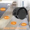 AAGUT 2" Swivel Stem Casters with Locking Brake Threaded 1/4"