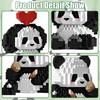 Hpbaggy 2-in-1 Panda Building Blocks Set, Animal Building Block Set,