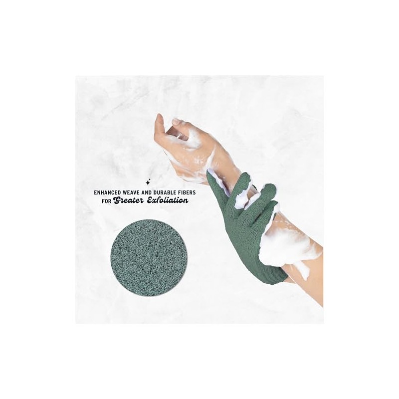 Pares Guantes Exfoliantes 100 Nylon Exfoliante Corporal Doble Textura Spa