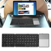 Round Key Bluetooth Foldable Keyboard with Touchpad Universal 140mAh Wireless