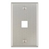 Legrand - On-Q WP3401SS 1 Port Single Gang Wall Plate, Stainless Steel