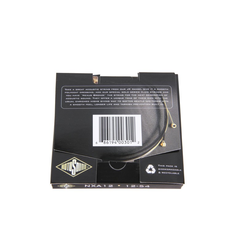 Rotosound Clear Coated Phosphor Bronze Medium Light Gauge Acoustic Guitar