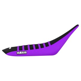 Yamaha YFZ 450 Gripper Seat Cover 2004-2013   PURPLE/BLACK/PURPLE ribs LOGO #200