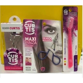 Set Curtis PRO Eyelash Curler +Tweezer Eyebrow Hair + Eyebrow Razor Shaver with Moroccan soap