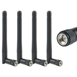 ZDRU 2.4GHz / 5.8GHz Dual Band WiFi Antenna, 3dBi MIMO SMA Male Antenna for WiFi Router Wireless Network Card USB Adapter Security IP Camera Video Surveillance Monitor (4 Pack)