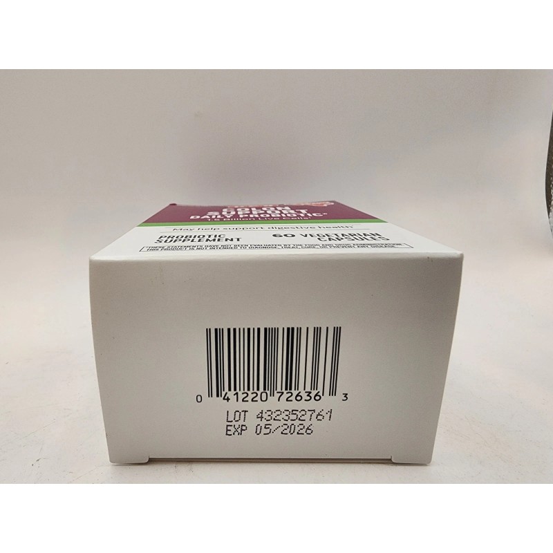 HEB H-E-B Colon Support Daily Probiotic Supplement 60 Vegetarian Capsules