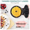 SNAILAR Mini Waffle Maker, 550W Waffle Iron, Ready Indicator Light,