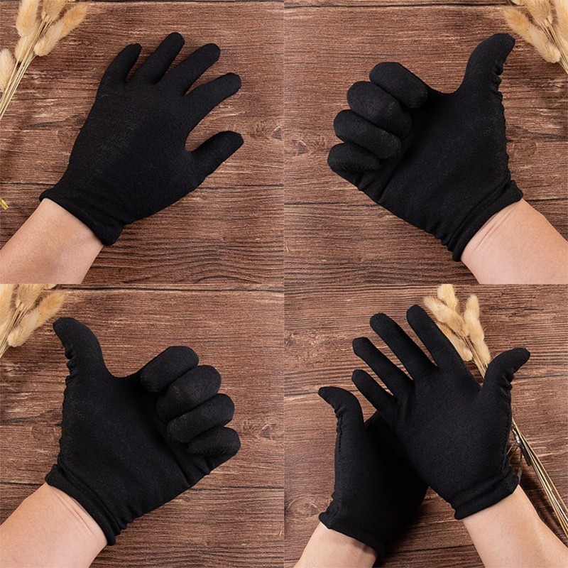 [LeTradeJP] Black Gloves Set of 3, Unisex, Suitable for Hospitality,