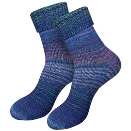 Dunaro Women’s and Men’s 2 Pairs Knitted Norwegian Socks, Wool Socks, Winter Socks, Cuddly Warm - 39-42
