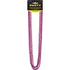 Hot Pink Metallic Bead Necklaces - 32" (Pack of 4)