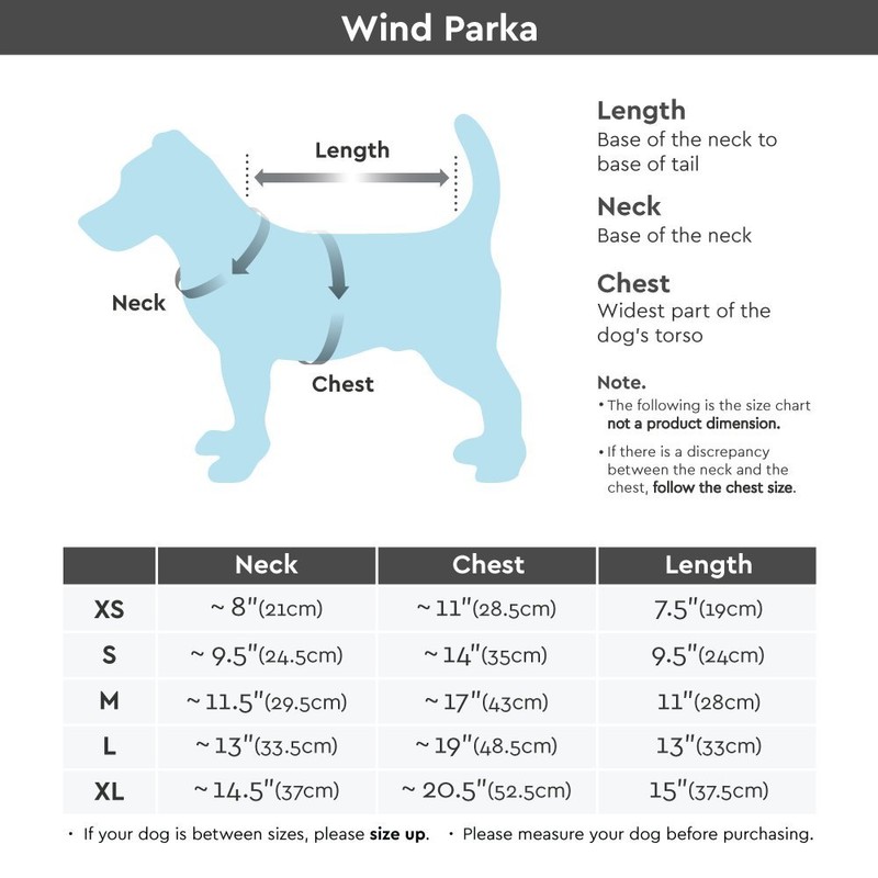 Gooby - Wind Parka, Fleece Lined Small Dog Jacket Coat
