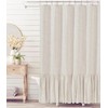 Felisa Farmhouse Long Shower Curtain with A Ruffle Hem 72x78