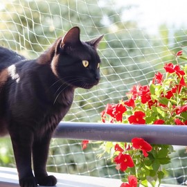 Schleuder Cat Net for Balcony, Bird Nets Bird Protection Net 10 x 3 m, Pigeon Net Balcony, Nylon Multifilament Yarn, Strong Load Capacity, Pond Net Transparent