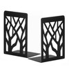 2 Pairs Tree Design Book End Iron Retro Black Decorative