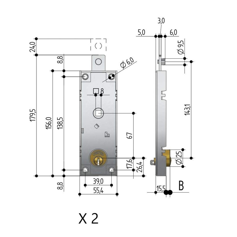 Rocker Lock / Garage Lock Round Cylinder