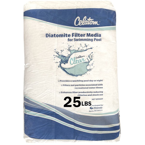 EasyGo Product Celatom Diatomaceous Earth DE Pool Filter Aid – Swimming Pool & Spa Filtration – - 25 Pounds