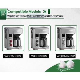 12 Pack WGCM350 Activated Carbon Water Filter Pods Replacement for Wolf Gourmet Coffee Maker System - Compatible with WGCM100S, WGCM110S, WGCM120SR