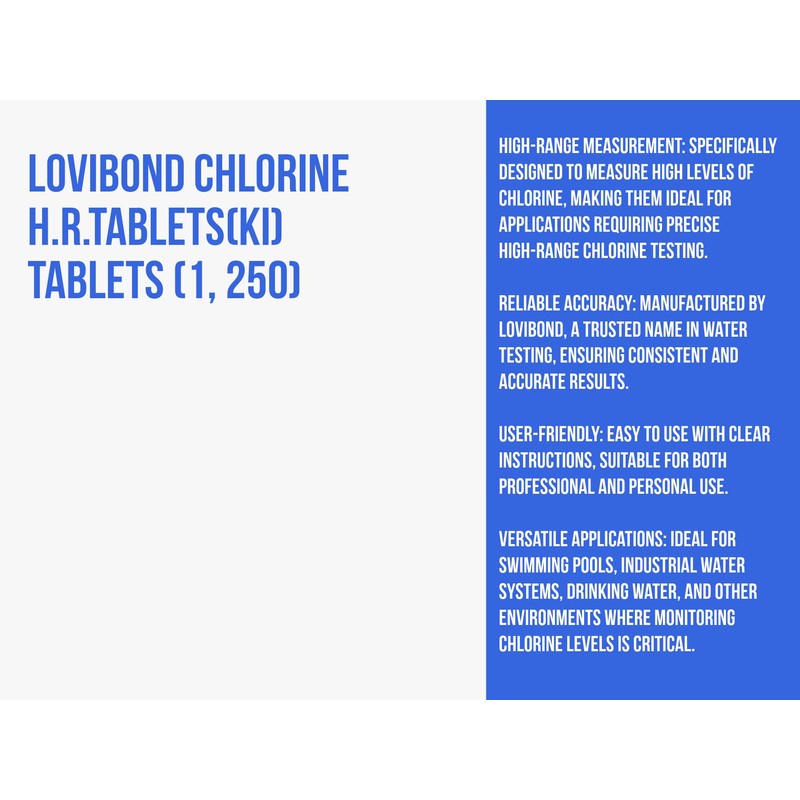 Lovibond Hr Tablet (Key) Tablets Chlorine (1, 250)