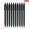 Retractable Ballpoint Pens, 1.0mm Medium Point, BLACK, Pack of 10,