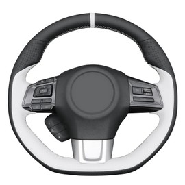 MEWANT Hand Stitch Steering Wheel Cover Wrap for Subaru WRX 2015-2021 / WRX STI 2015-2021 Steering Wheel Accessories for Subaru WRX