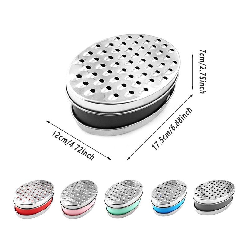 AIMALL Double-Sided Stainless Steel Lunch Box Grater with Storage Container