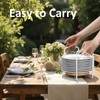 Dish Rack for Kitchen Countertop Organizer - Bamboo Plate Organizer