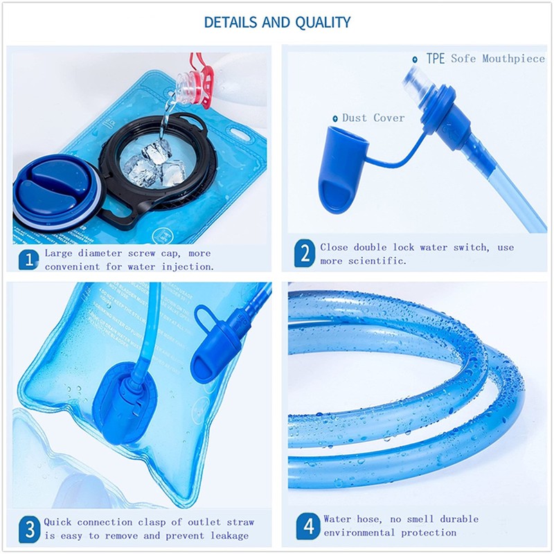 TANNOZHE Hydration Bladder 1.5Litre Water Bladder Leak Proof Water Reservoir,BPA