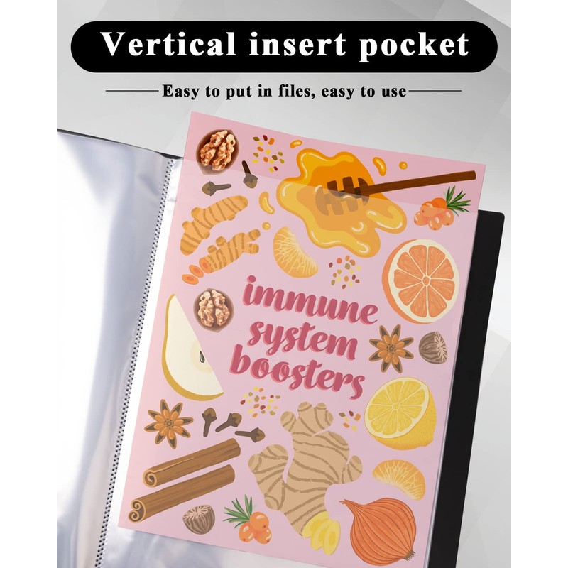 Art Portfolio 4 Packs Portfolio Folder with Plastic Sleeves Presentation