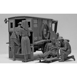 ICM Men's Icm 35694 Figures 1 35 WWI US Medical Personnel 4 Figs, Gray, 1.57x10.35x7.56 UK