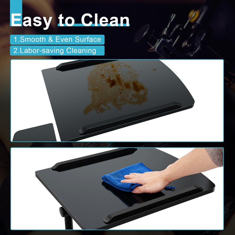 Tattoo Workstation, Double-Top Tattoo Arm Rest Stand Table, Portable and