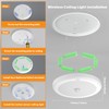 Battery Operated Motion Sensor Ceiling Light with Remote, 3 Color,
