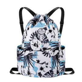 HUA ANGEL Drawstring Backpack Bag, Sport Gym Sackpack Lightweight Small Gym Bag for Men Women Pull String Sport Beach Bag