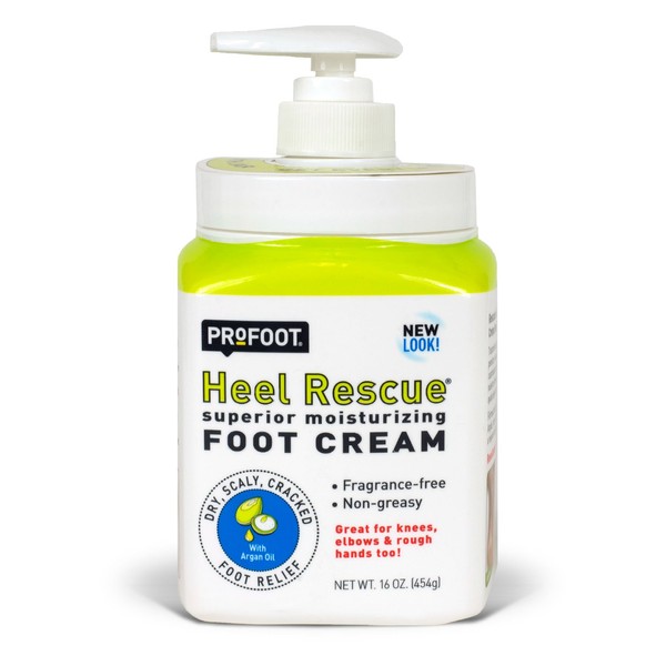PROFOOT Heel Rescue Foot Cream, 16 Ounce (Pack of 3) Non-Greasy Foot Cream Ideal for Cracked Skin Calloused Skin or Chapped Skin on Feet Heels Elbows and Knees, Penetrates Moisturizes and Repairs