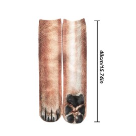 1 Pair of Funny Secret Santa Gifts for Women,Men Dog Socks Presents,Novelty Joke Gag Gift,Mens Christmas Stocking,Silly Quirky Present,Lovers Animal Paw Themed 3D Print Sock,Xmas For Adult,Kids,Girls