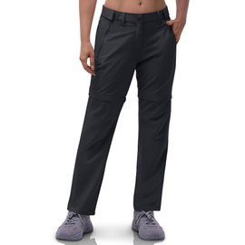 Outdoor Ventures Women's Convertible Pants, Quick Dry Hiking Zip-Off Pants, Stretch Lightweight Cargo Pants Black