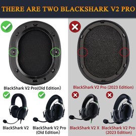 SOULWIT Cooling Gel Replacement Ear Pads for Razer BlackShark Black Shark V2/V2 Pro Gaming Headset (Fits No New Razer Blackshark V2 Pro, 2023 Edition)