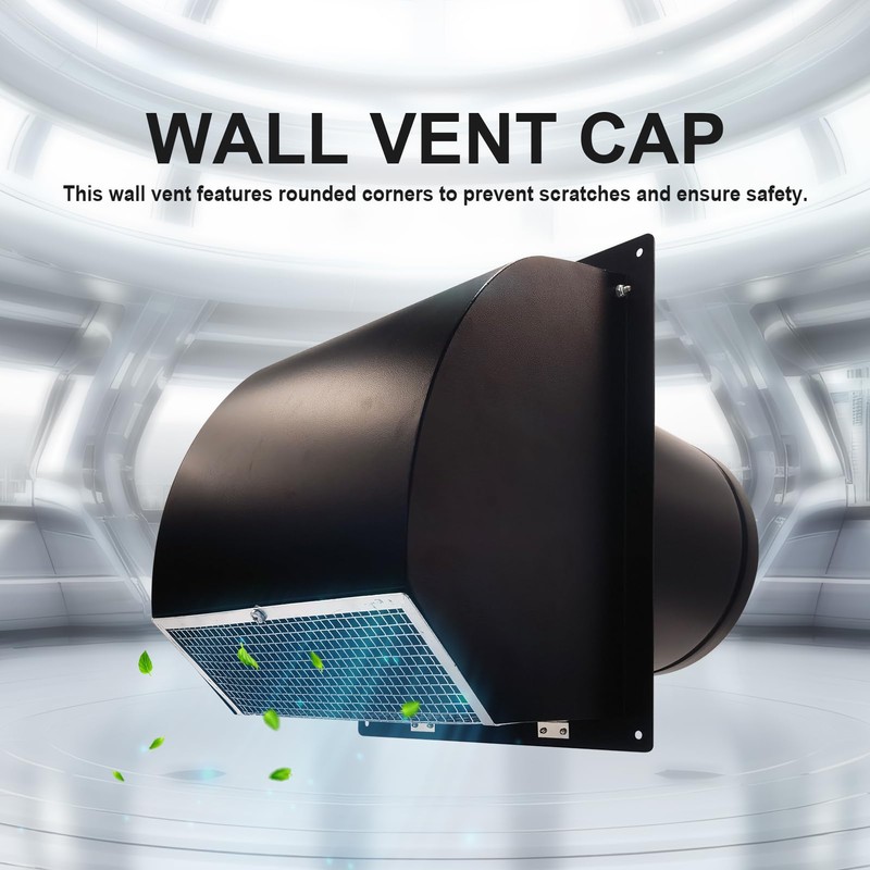 10 Inch Galvanized Steel Hooded Wall Vent, Outdoor Wall Vent