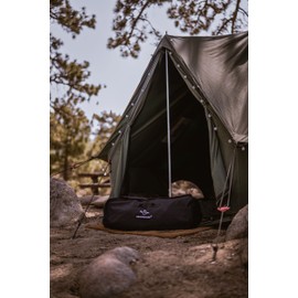 HOPLITE Heavy Duty Military Canvas Duffel Bag, Military & Army Cargo Style, All Purpose Tactical Outdoor Bag Duffle bag with Side Zipper For Outdoors, Travel, & Storage (Black, Large 25" x 42")