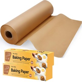 Baking Paper 50m Baking Parchment Paper Unbleached Premium Quality Greaseproof Paper for Kitchen,Oven Safe Food Grade Material Baking, Cooking, Grilling, Air Fryer Steaming Dispensing Pack
