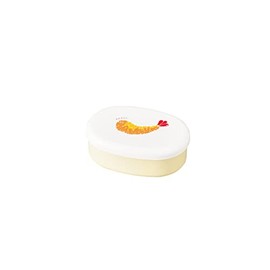 Tatsumiya Obento Oval 1-Tier Bento Box, Made in Japan, 16.9 fl oz (480 ml), Shrimp Fluttering