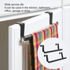 Over The Door Towel Rack, 2Pcs Stainless Steel Black Hangable