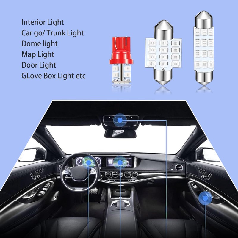 gunroil 24 Pack 1156 Car LED Turn Signal Light Kit,