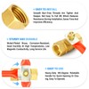 TAILONZ PNEUMATIC 3PCS 1/4 Inch Brass Mini Ball Valve Shut