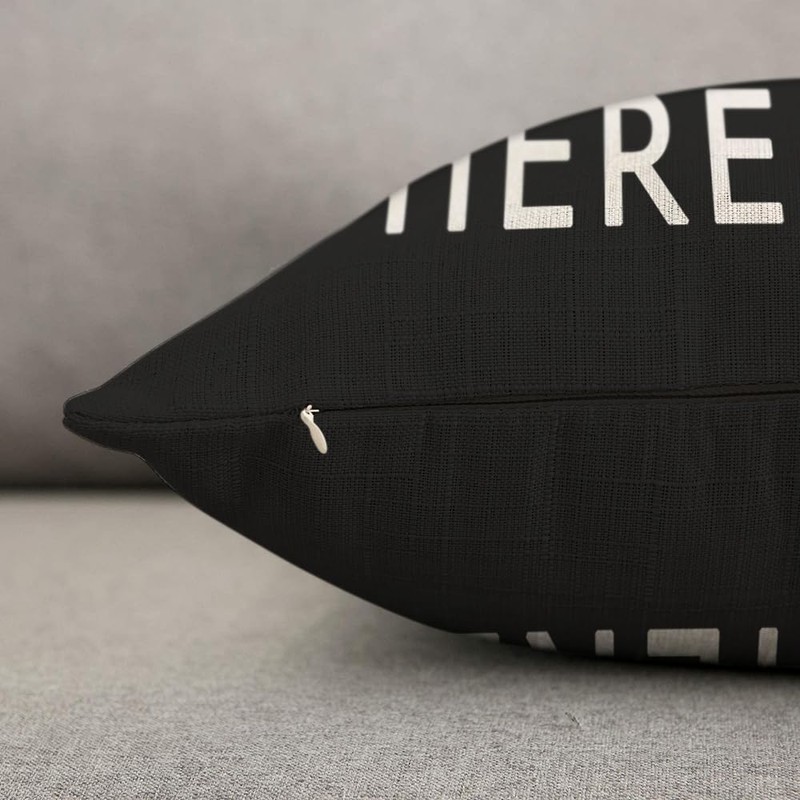 TKS MITLAN Scream Here Pillow Cover 18x18 inch Black White