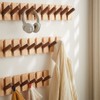 QUELLANCE Wood Coat Rack Wall Mount, Coat Hooks Hanger Wall