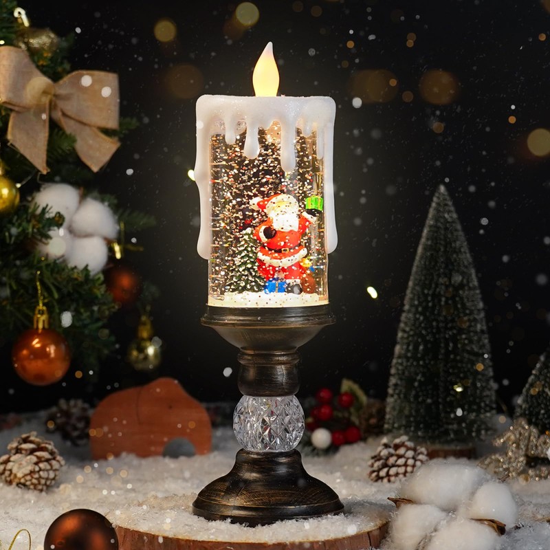 26cm Luces Decorativas navideñas Estilo Vela, Luces navideñas sin Llama,